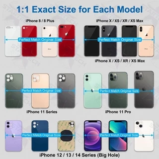 ฝาครอบกระจกสําหรับXR/11/12/13/14 PRO/Pro max ฝาหลังแบตเตอรี่ด้านหลังประตูกรณีเปลี่ยน แถมกาว
