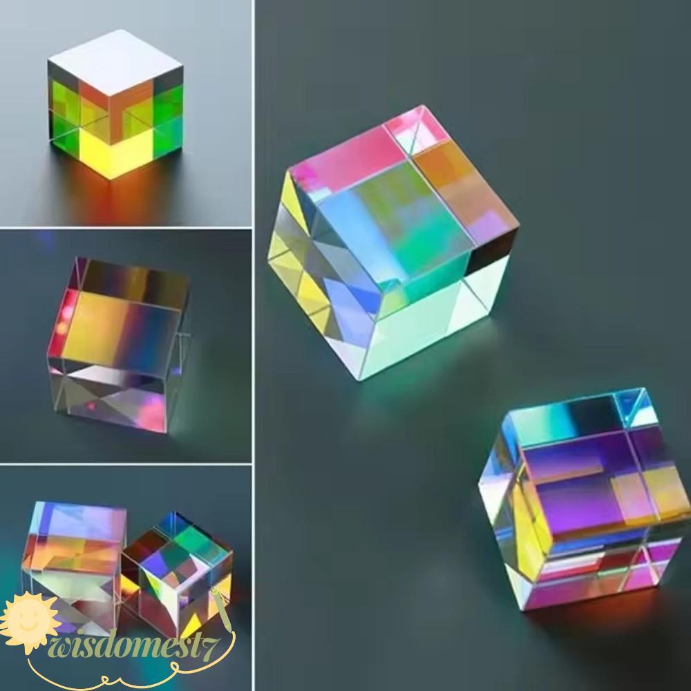 WISDOM Magic Prism Cube, 15/20 มม.สี Cube Prism, การศึกษา Optical ของเล่นเพื่อการศึกษา Stained Glass
