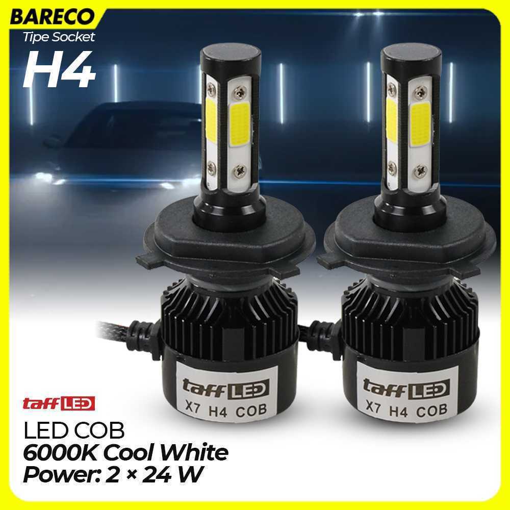 TaffLED X7 ไฟหน้ารถ COB ไฟหน้า LED สีขาวนวล H4 IP65 24W - 75818-4CN