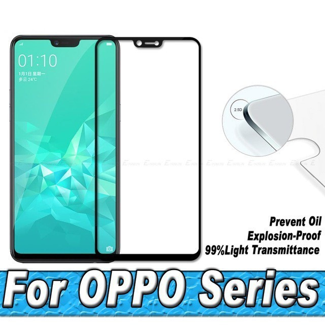 20DFull Screen Protection กระจกนิรภัย,ใช้ได้กับOppo H8 6.6 10x realme 5 2 3 2F F11 R15 R17 nyyu N7OP