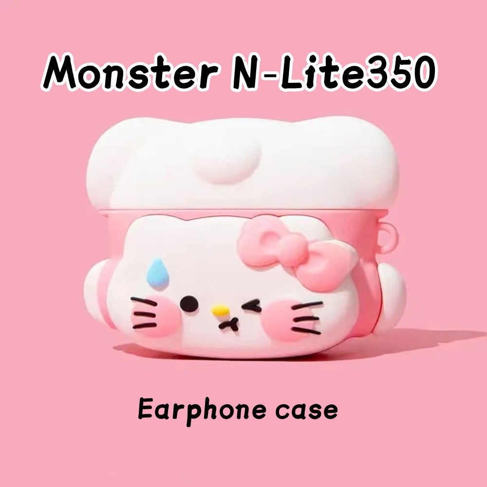 สต็อกพร้อม! สําหรับ Monster N-Lite350 กรณีการ์ตูน Shark สําหรับ Redmi Buds 3 Lite ปลอกหูฟังแบบนุ่มฝา