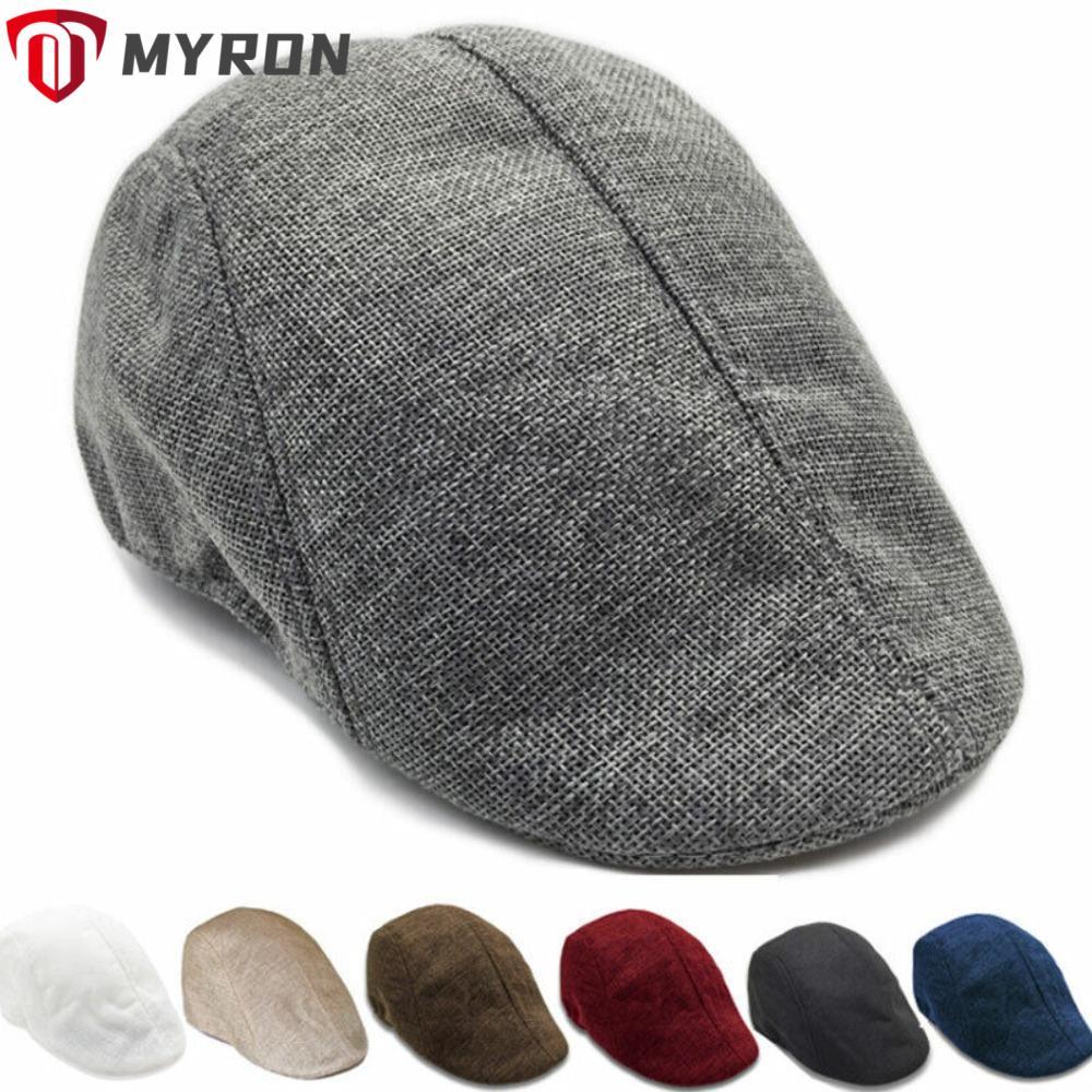 MYRON Men Flat Cap Women Men Sun Hat