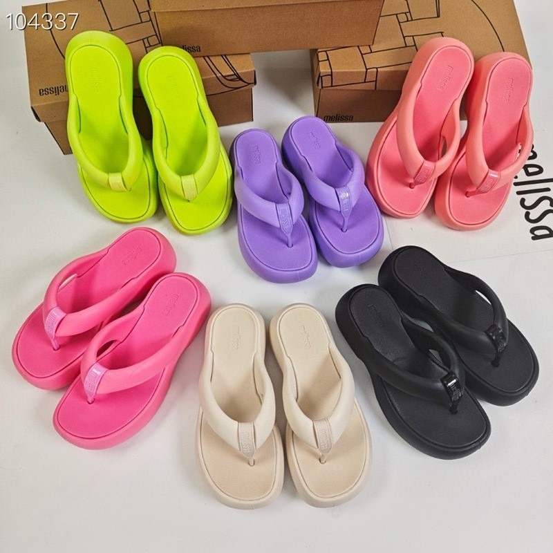 รองเท้าแตะพื้นหนานุ่ม Melissa รุ่นปี 2025 สำหรับผู้หญิง, รองเท้าแตะ Melissa แบบเจลลี่