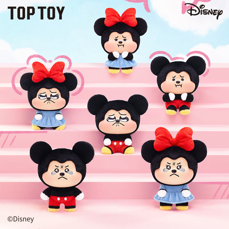 TOPTOY x Disney Mickey & Minnie Pouty Series Plush Charm กล่องตาบอด