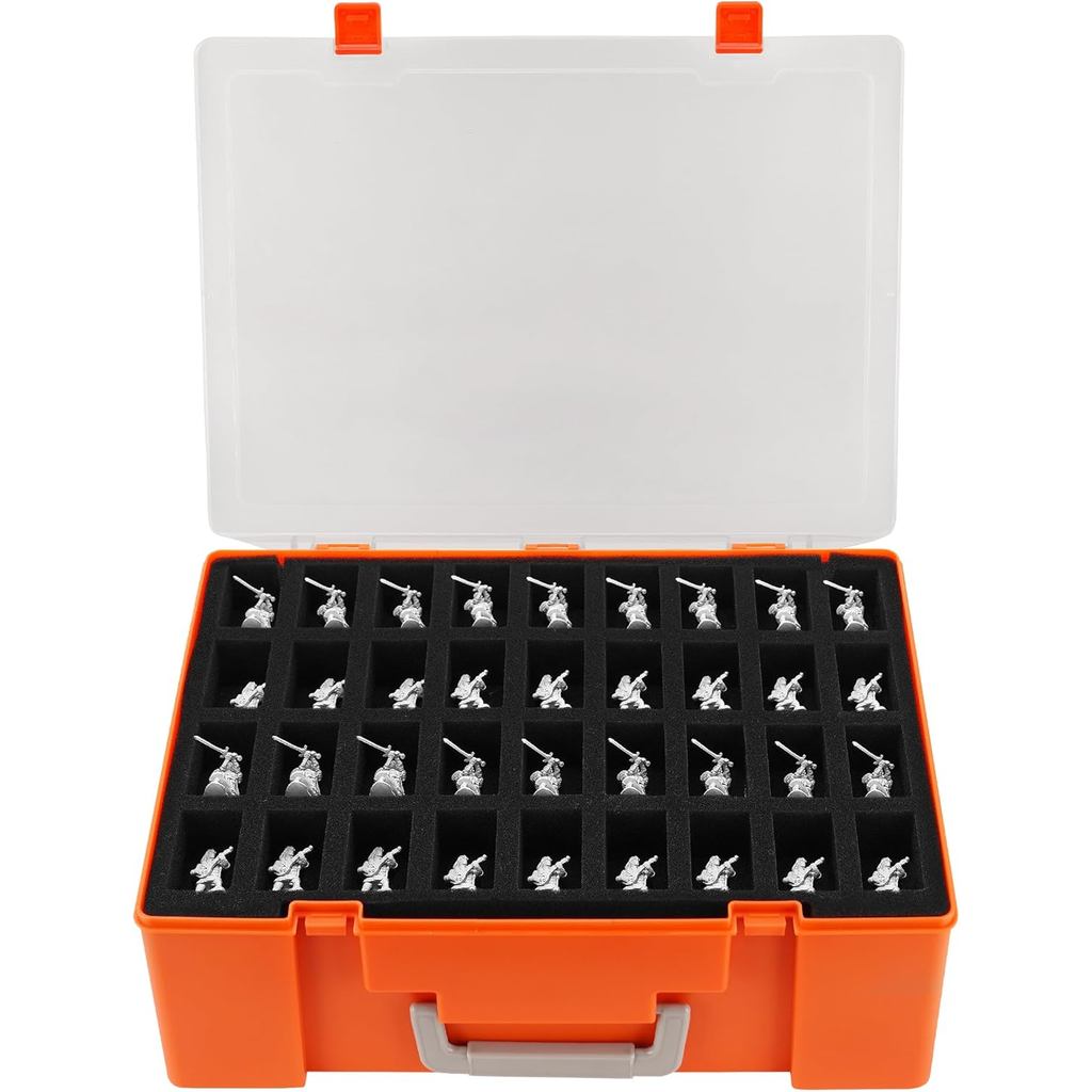 108 Slot Figurine Minature Carrying Case เข้ากันได้กับ D&D และอื่นๆ WGFE