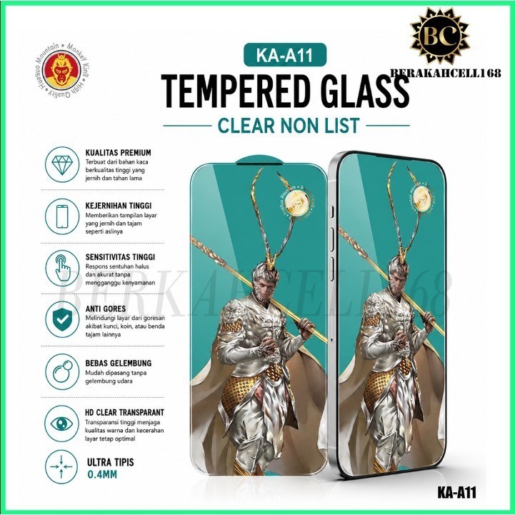 WHOLESALE KA-A11 TEMPERED GLASS CLEAR NON LIST MONKEY KING สําหรับ SAMSUNG M15 M14 M13 M12 M11 M10 M