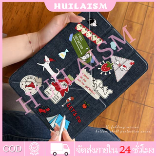 💥พร้อมส่ง💥 เคสป้องกัน iPad รูปตัว Y ดัชชุนด์สไตล์เรโทร Gen11/10/Air8 Pro11 Gen12 Pro12.9 Mini7 เคสป้องกันกระจก Air7 Air5