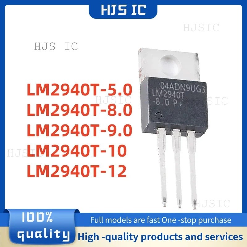 5PCS LM2940T-5.0 LM2940T-8.0 LM2940T-9.0 LM2940T-10 LM2940T-12 LM2940T TO-220 ขายส่ง ทรานซิสเตอร์ภาค