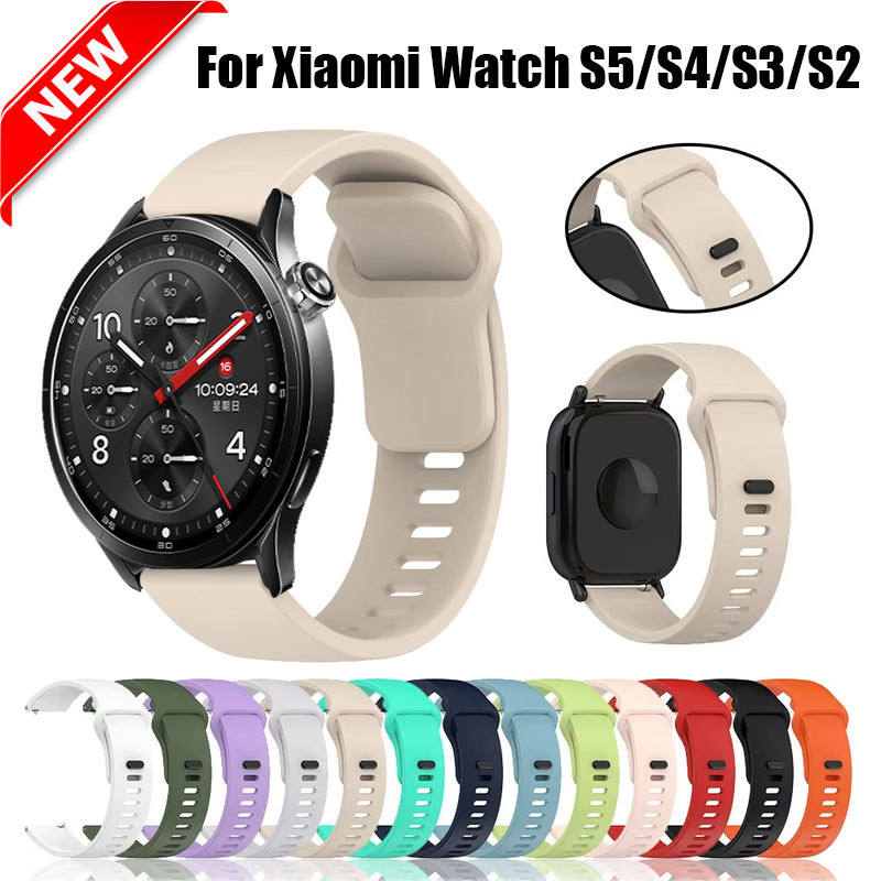 22 มม.ซิลิโคนสําหรับ Xiaomi นาฬิกา S5/S4/S3/S2/S1 สายรัดข้อมือกีฬาสําหรับ Xiaomi นาฬิกา 2/2pro/5 Xiaomi นาฬิกาสี 1/2 สร้อยข้อมือสมาร์ทอุปกรณ์เสริม