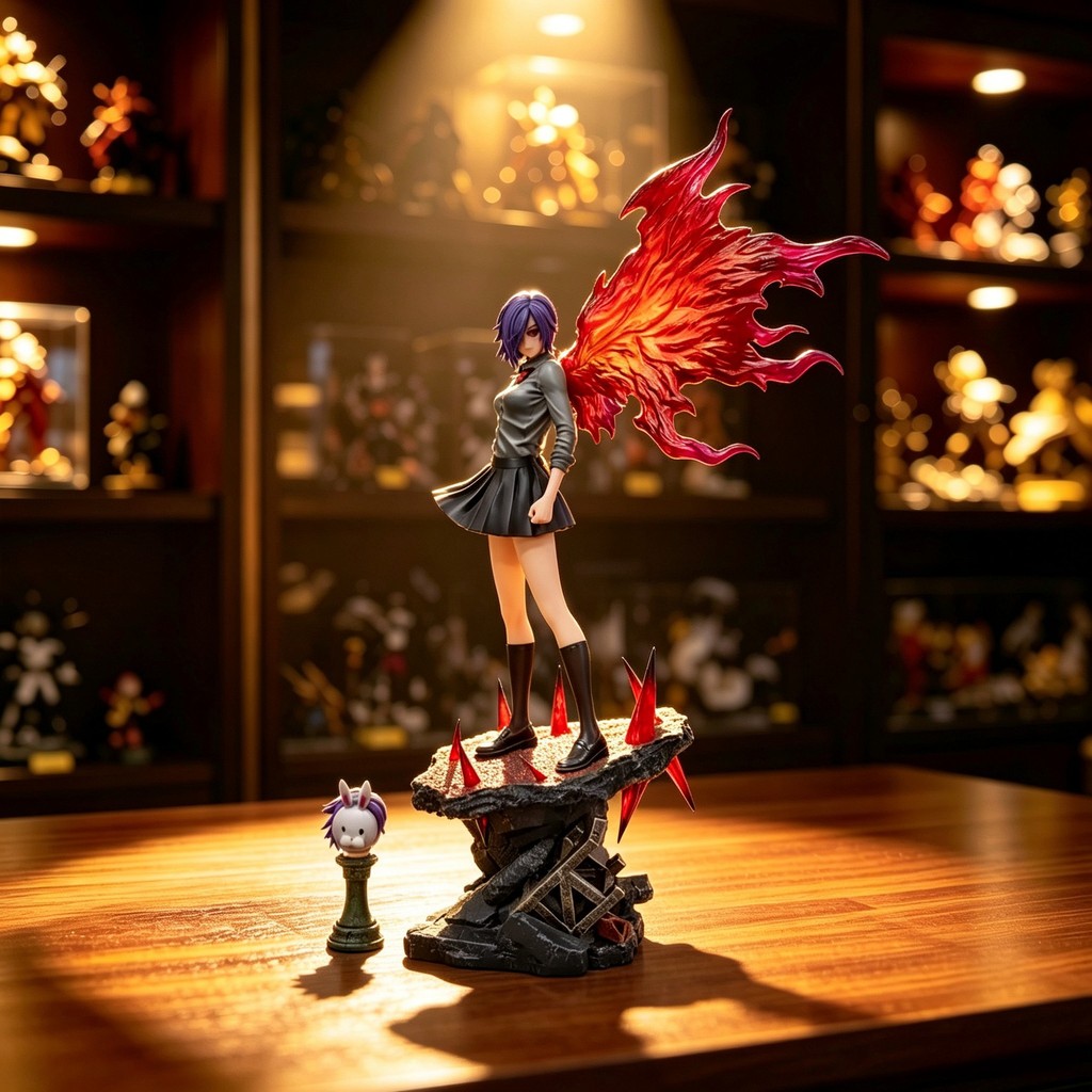 Tokyo Ghoul Touka Kirishima อะนิเมะรูป 2 หัว Kagune Wing รูปปั้น PVC รุ่นสะสมโต๊ะเครื่องประดับของขวั