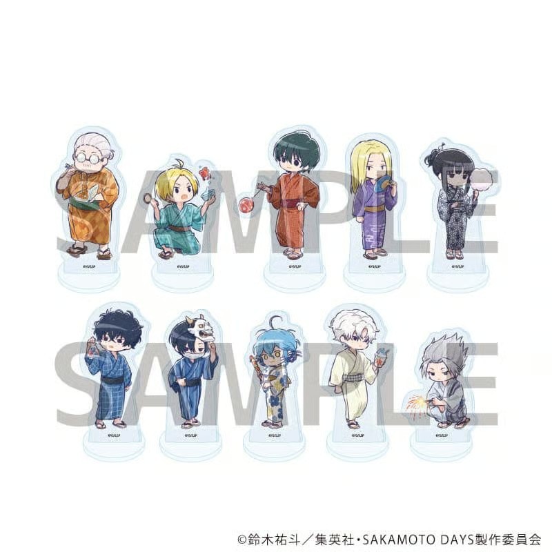 SAKAMOTO DAYS แผ่นตกแต่งโต๊ะเทศกาลฤดูร้อน Standee Taro Sakamoto คอลเลกชันเครื่องประดับ Nagumo Yoichi