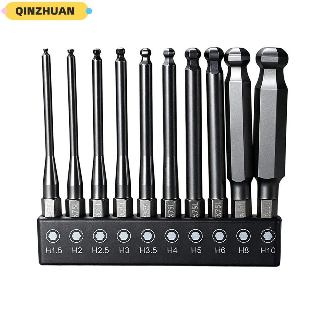 QINZHUAN Hex ไขควง Bit, Single End Ball End Ball End Hex Bit, ลด Shank Wear Resistance Steel Magneti