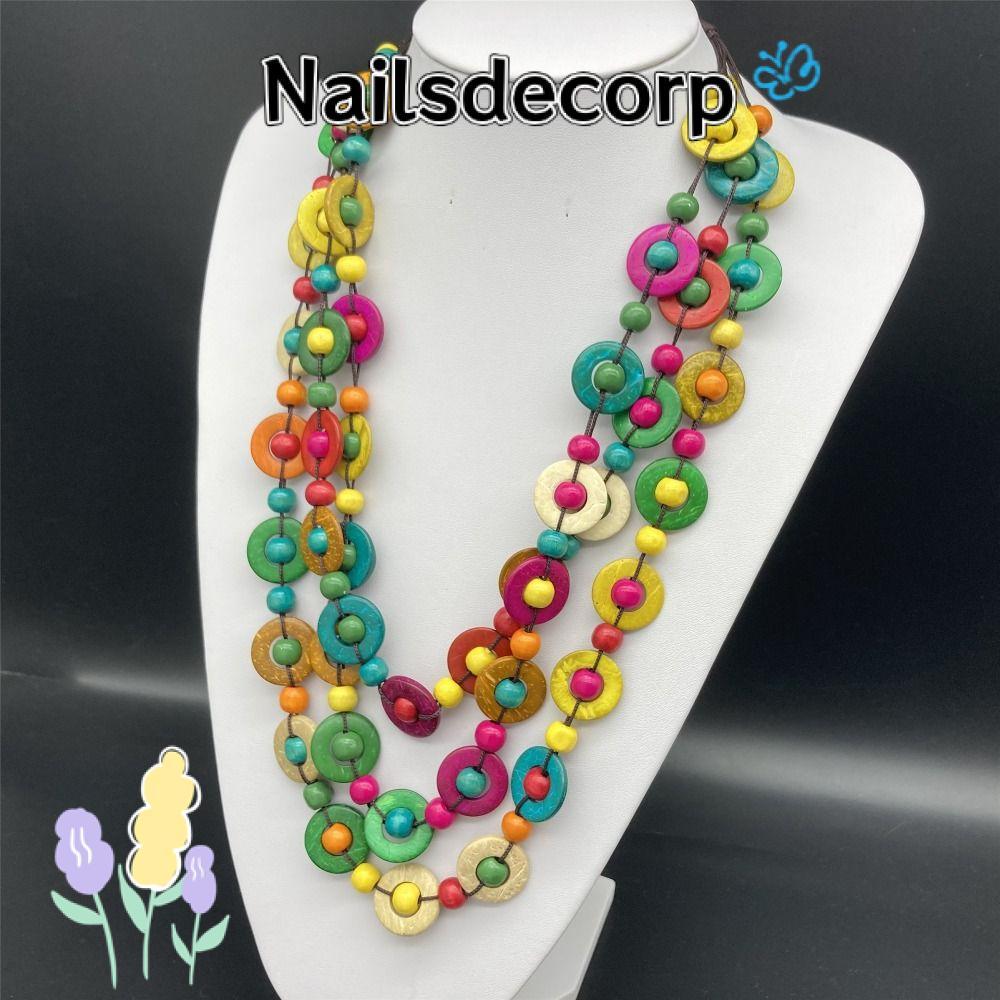 NAILS จี้สร้อยคอ Handmade Bib ลูกปัดเครื่องประดับคองบ
