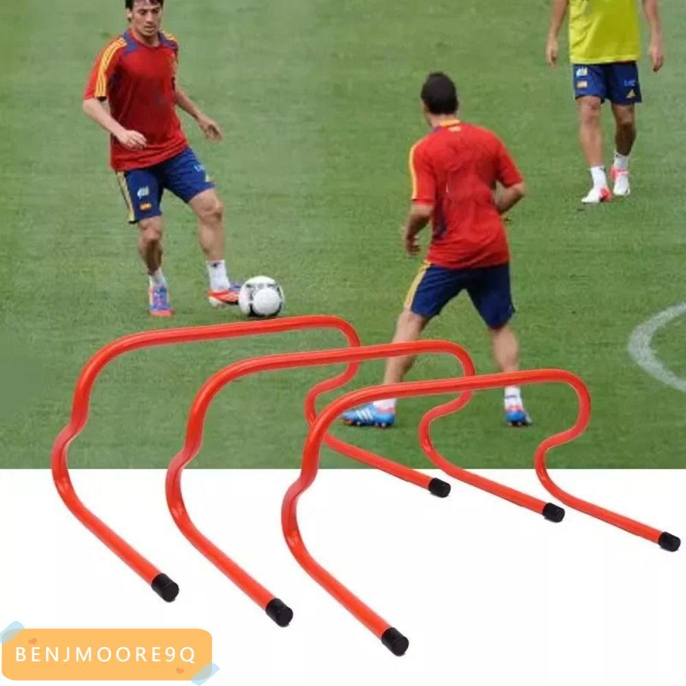 BENJMOORE9Q ฟุตบอล Hurdle, Speed Agility อุปกรณ์การฝึกอบรมความปลอดภัย Hurdle บันได, ปรับความสูง 15/2