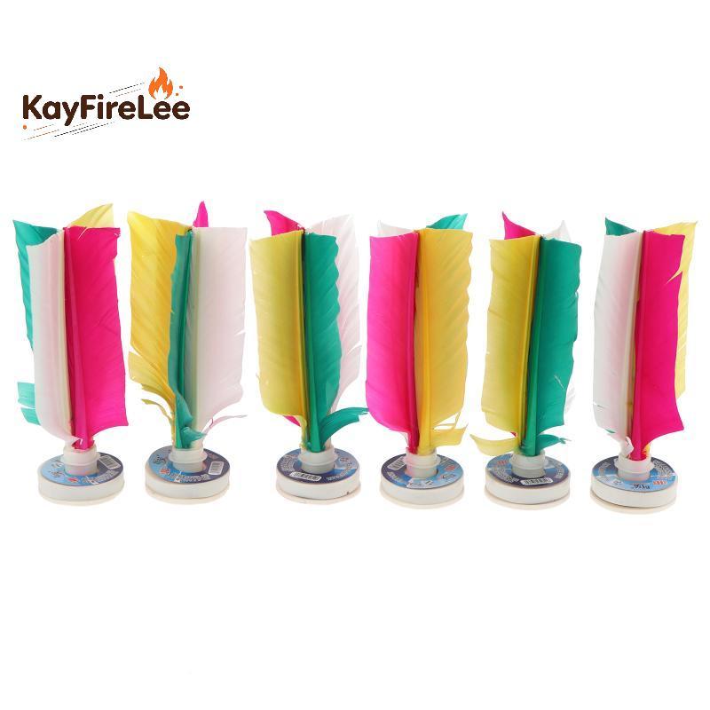 [KFL-t] 6 Pa Portable Game Shuttlecos Light Goose Feather Rubber Sole for Travel Camping กิจกรรมกีฬา