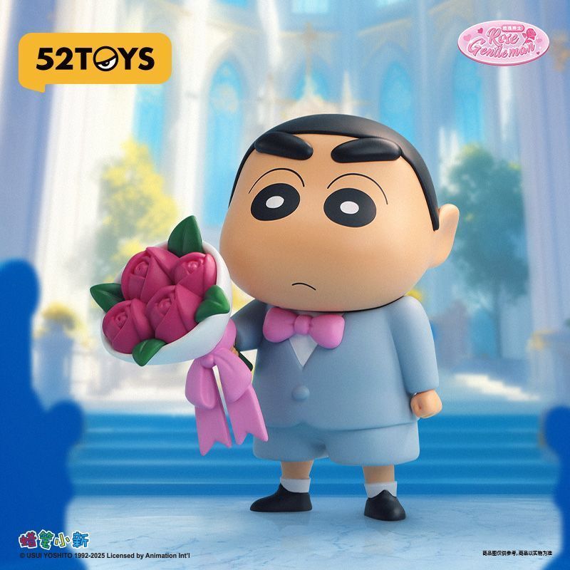 52TOYS Crayon Shin-Chan 520 Limited Rose Gentleman อินเทรนด์เล่นรูปของเล่นอินเทรนด์ของขวัญวันเกิดวัน