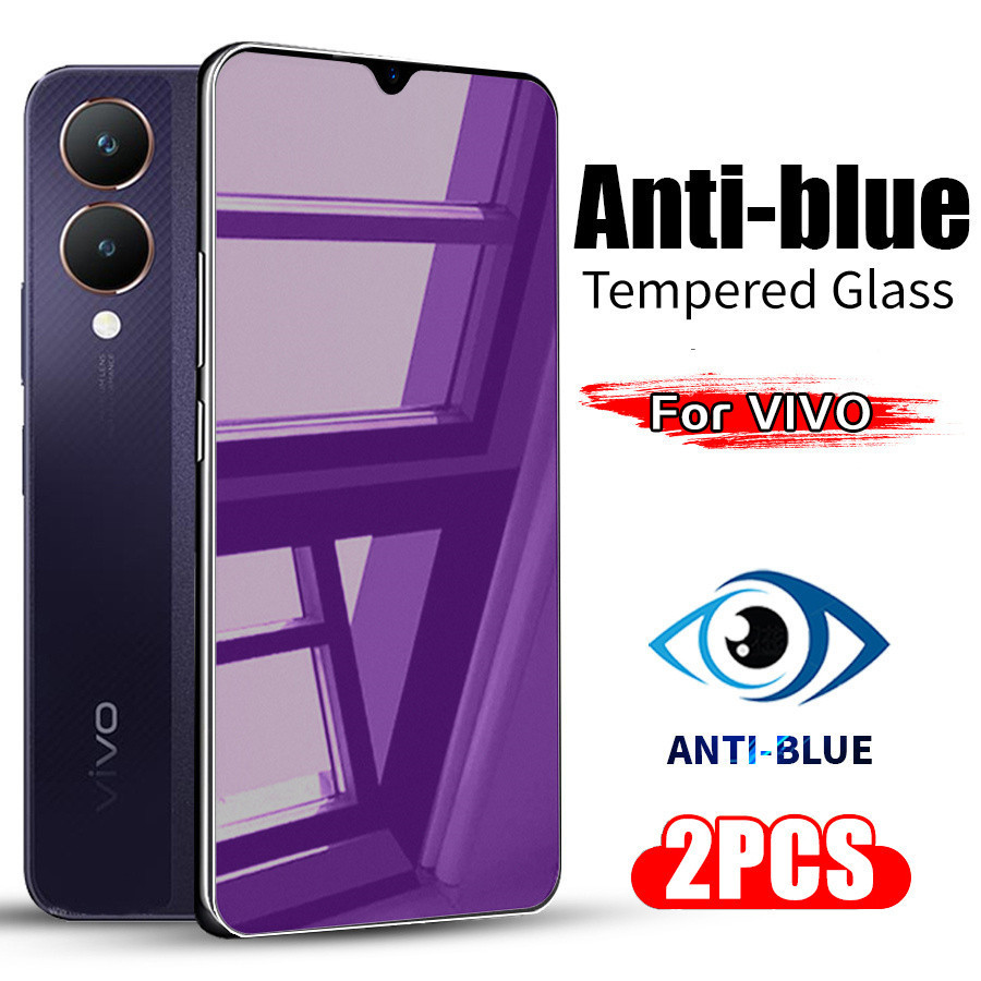 2PCS Anti-Blue Glass สําหรับ ViVO S1 Y3s Y04 Y11 Y12 Y12s Y12i Y12a Y15 Y17 Y19 Y20i Y20s Y21s Y21T 