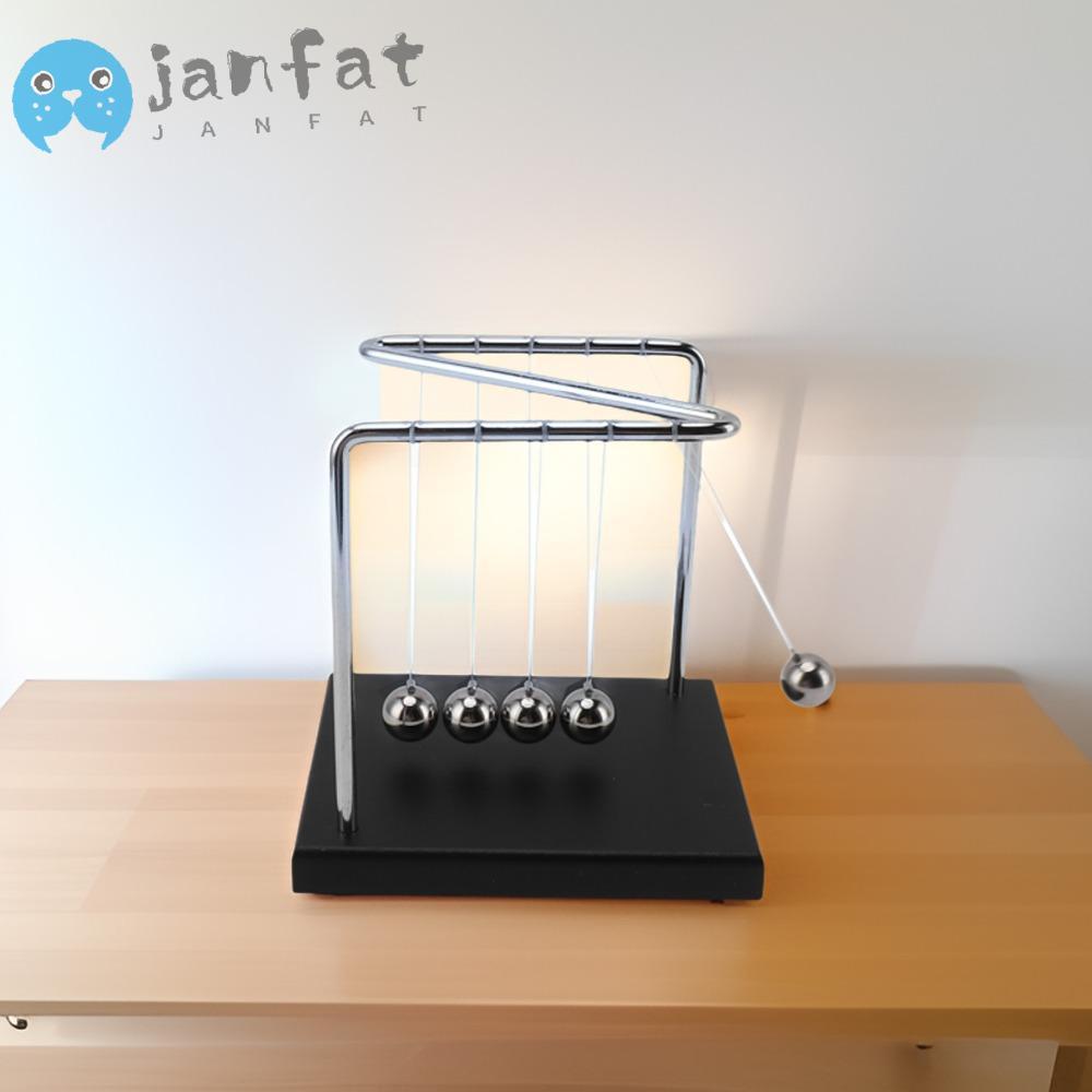 JANFAT Balance Pendulum Ball, สแตนเลส 5.51x4.65x5.91in Desktop Balancing Balls, Energy Conservation 