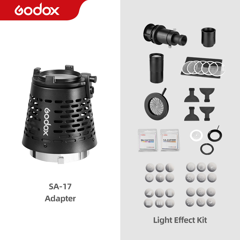 Godox SA-17 Snoot อะแดปเตอร์สําหรับ Godox SA-P โปรเจคเตอร์ไปยัง Bowens Mount S30 S60 VL150 SL-150W S