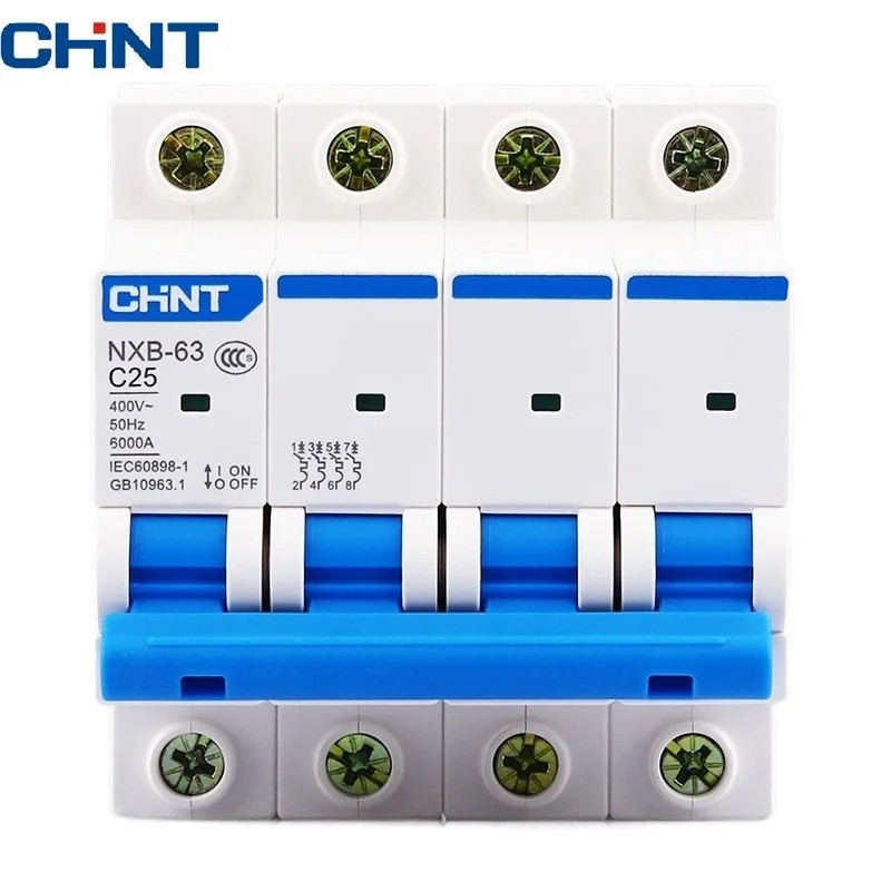 FZ CHNT CHINT NXB-63 4P AC 230/400V Miniature Circuit Breaker C 6 10 16 20 25 32 40 63A Overload Pro