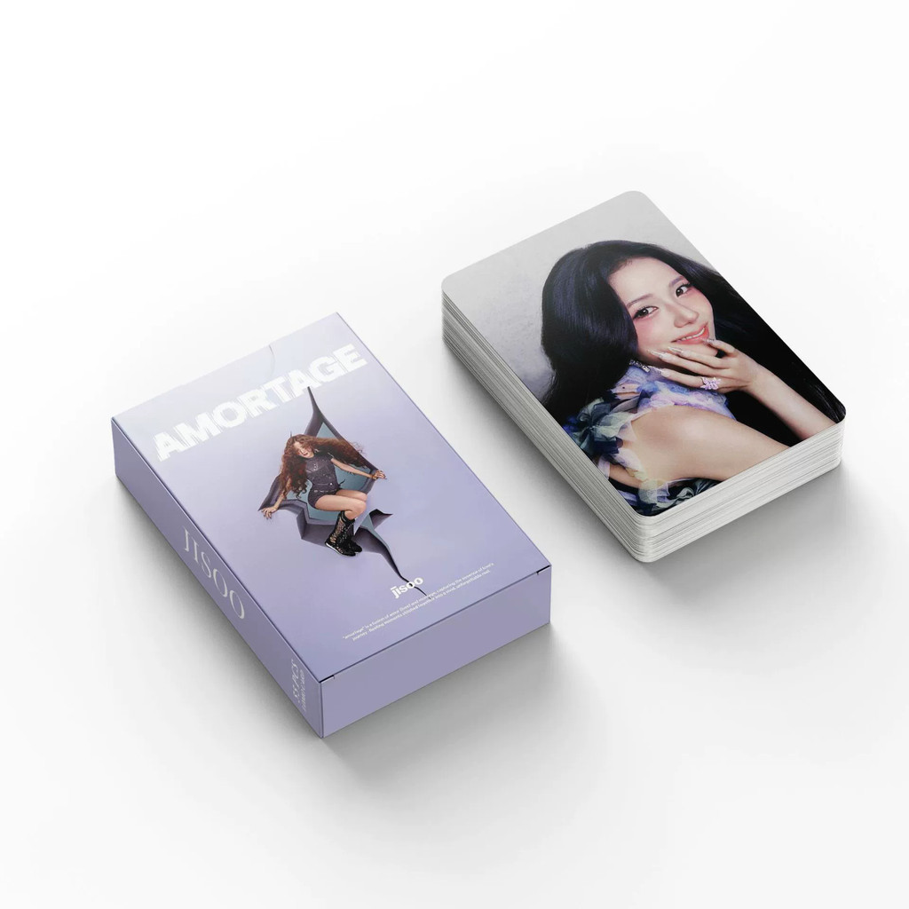 55 ชิ้น Jisoo Laser Photocard SOLO AMORTAGE Photocard Lomo Card Kim Jisoo