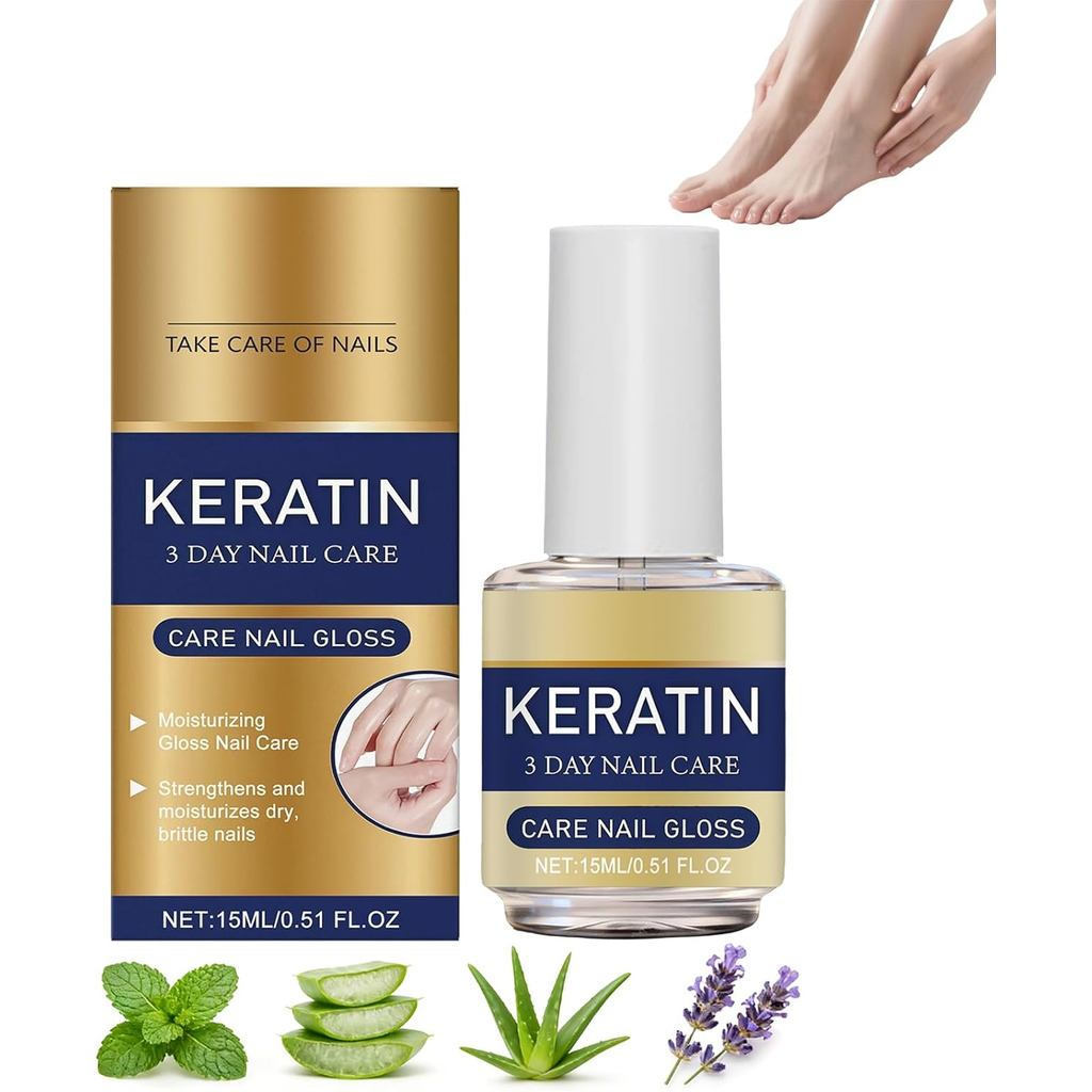 Keratin3DayNailCareOil,NailsStrengthenerforWeak&FchํRดลลบ,Nail GrowthandenerCuticleOilforHands,Feet&