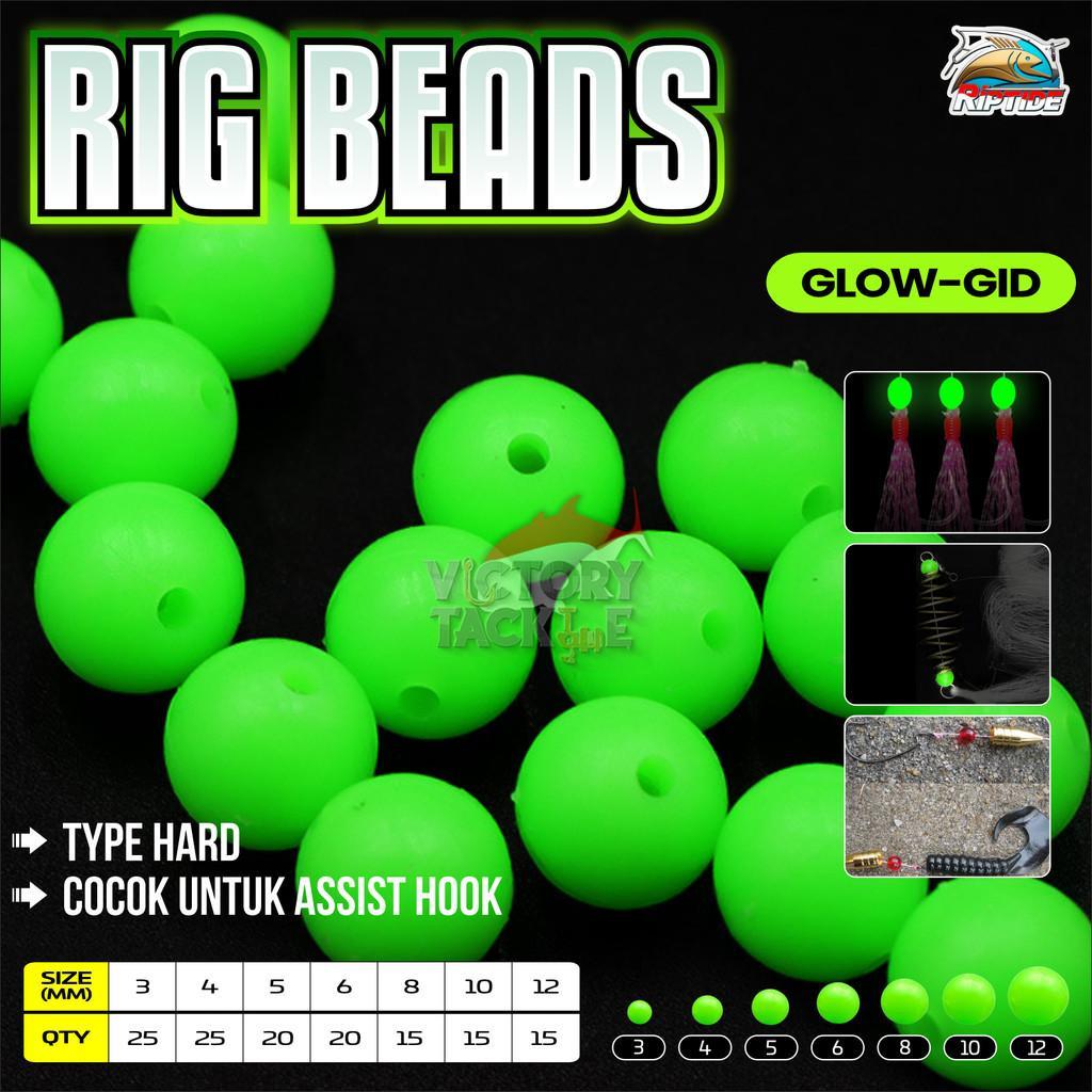 RIPTIDE RIG BEADS BR-33 GID FISHING BEADS GLOW ใน DARK TYPE HARD RIPTIDE RIG BEADS BR 33 BR33 BR33 R