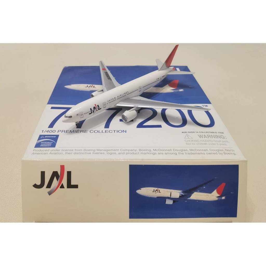 Veyron DW Passenger Airliner 1/400 Japan Airlines 777-200 เคลือบสีแดงแตงโม, หมายเลขลงทะเบียน JA8984,