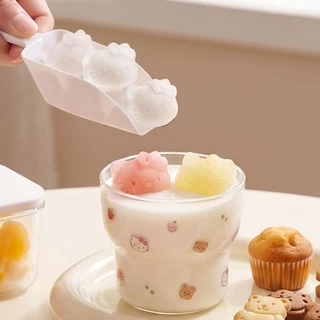 แม่พิมพ์น้ำแข็ง ชุดซิลิโคน พร้อมฝาปิด Hello Kitty Ice Mould ถาดทำน้ำแข็ง ถังเก็บน้ำ แม่พิมพ์ก้อนน้ำแข็ง