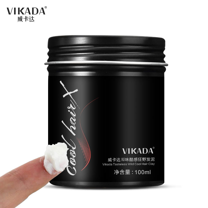Vikada กลิ่นหอมฟรี Hair Wax จัดแต่งทรงผมยาวนานผมโคลนกลิ่นหอมจัดแต่งทรงผมธรรมชาติ Fluffy ครีมน้ํามันห