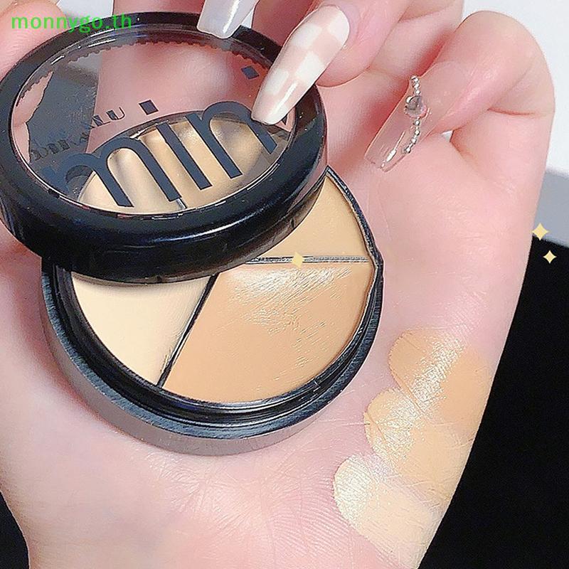 Monnygo DIKALU 6.5g คอนซีลเลอร์ 3 สีธรรมชาติ Palette ปกปิดความหมองคล้ําสิวรูขุมขนครีมคอนซีลเลอร์ Fac