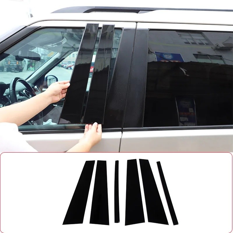 4IUM สําหรับ Land Rover Discovery 3/4 LR3 LR4 2004-2016 ABS สีดํารถหน้าต่าง B-pillar Center Pillar T