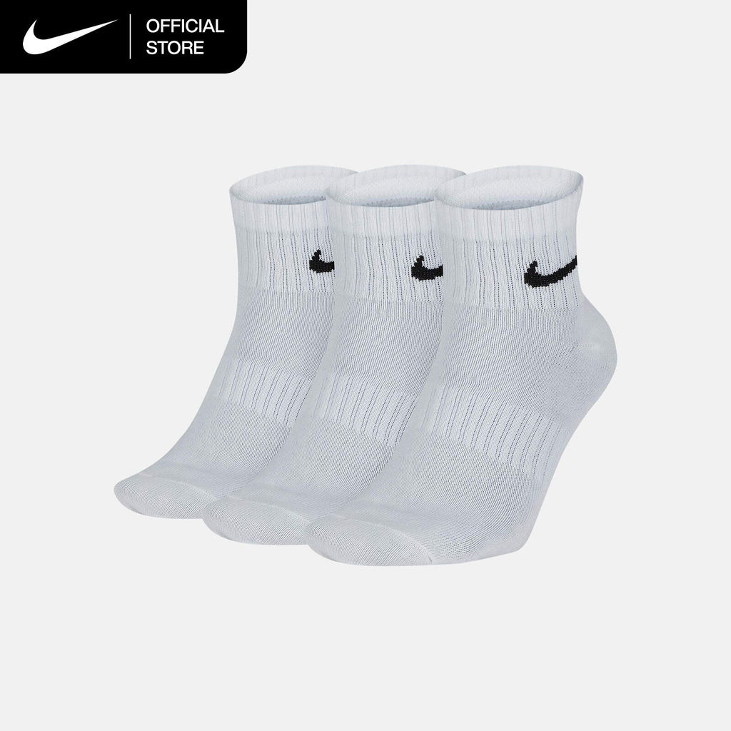 Nike Everyday Lightweight Training Ankle (3 Pairs) Socks - White [SX7677-100]