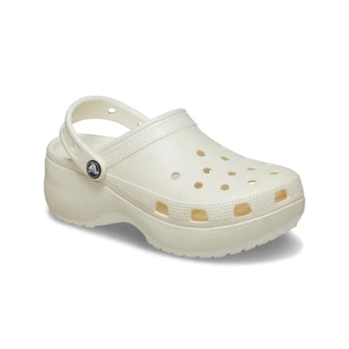 CROCS รองเท้าลำลองผู้หญิง CLASSIC PLATFORM GLITTER CLOG รุ่น 2072410WV - CHALK