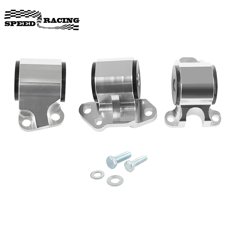 SPEED 2 หลุม bolt เครื่องยนต์ Swap Mounts ชุดสําหรับ Honda Civic EG D15 D16 B16 B17 B18 ดัดแปลงเครื่
