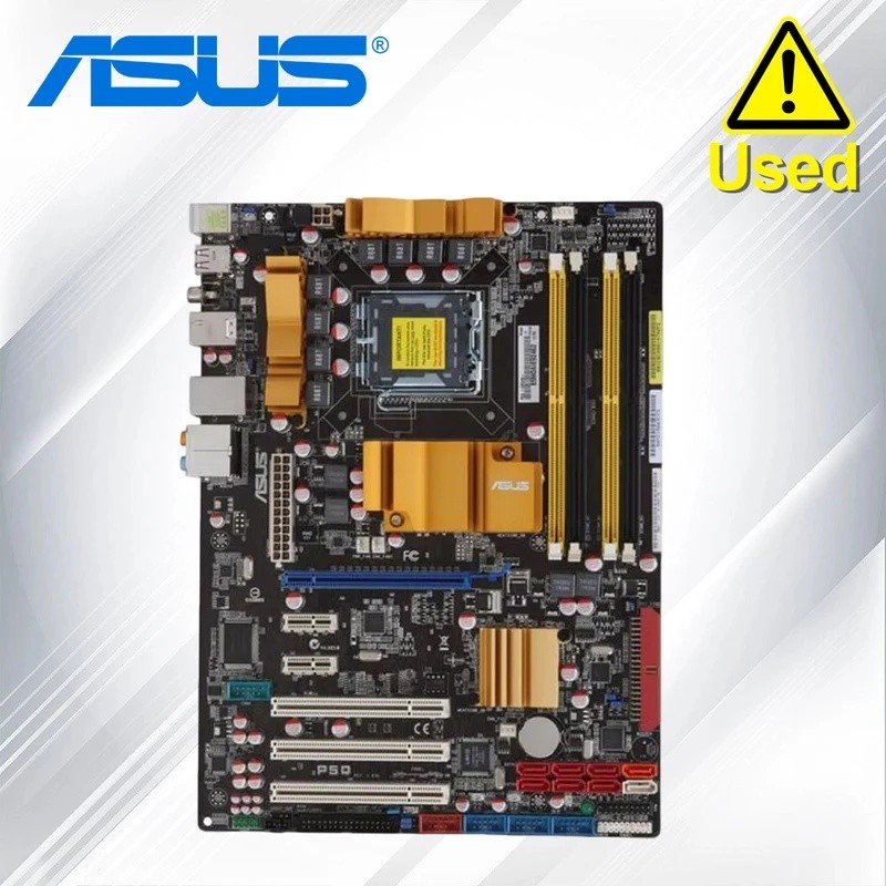 ASUS P5Q LGA 775 DDR2 RAM 16GB USB2.0 SATA2 P45 NON-integrated เมนบอร์ดเดสก์ท็อป