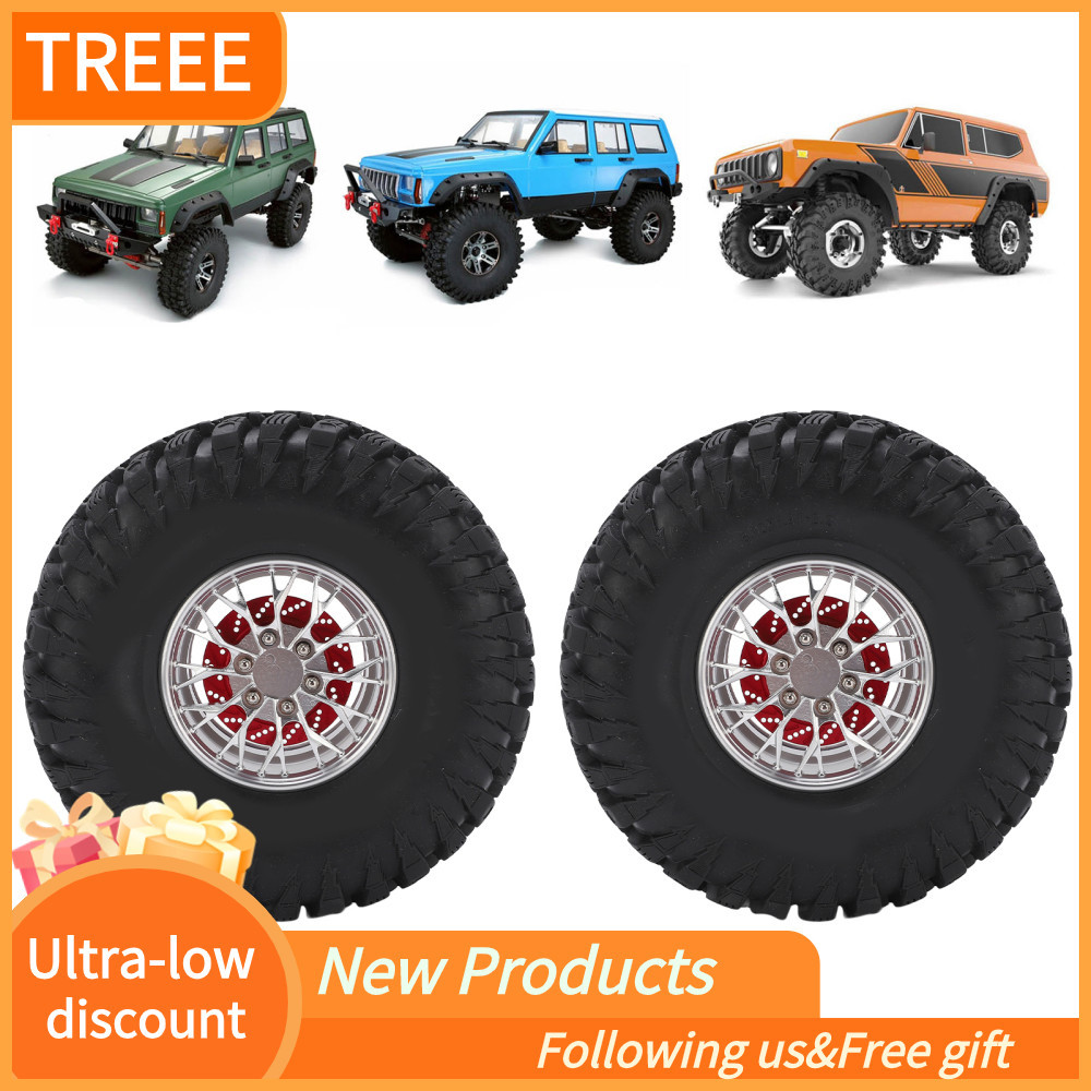 Treee 2.2 นิ้วยางโลหะผสม RC รถล้อ 130 มิลลิเมตร 5.1in เส้นผ่านศูนย์กลางโลหะ Hub สำหรับ Traxxas Trx4 