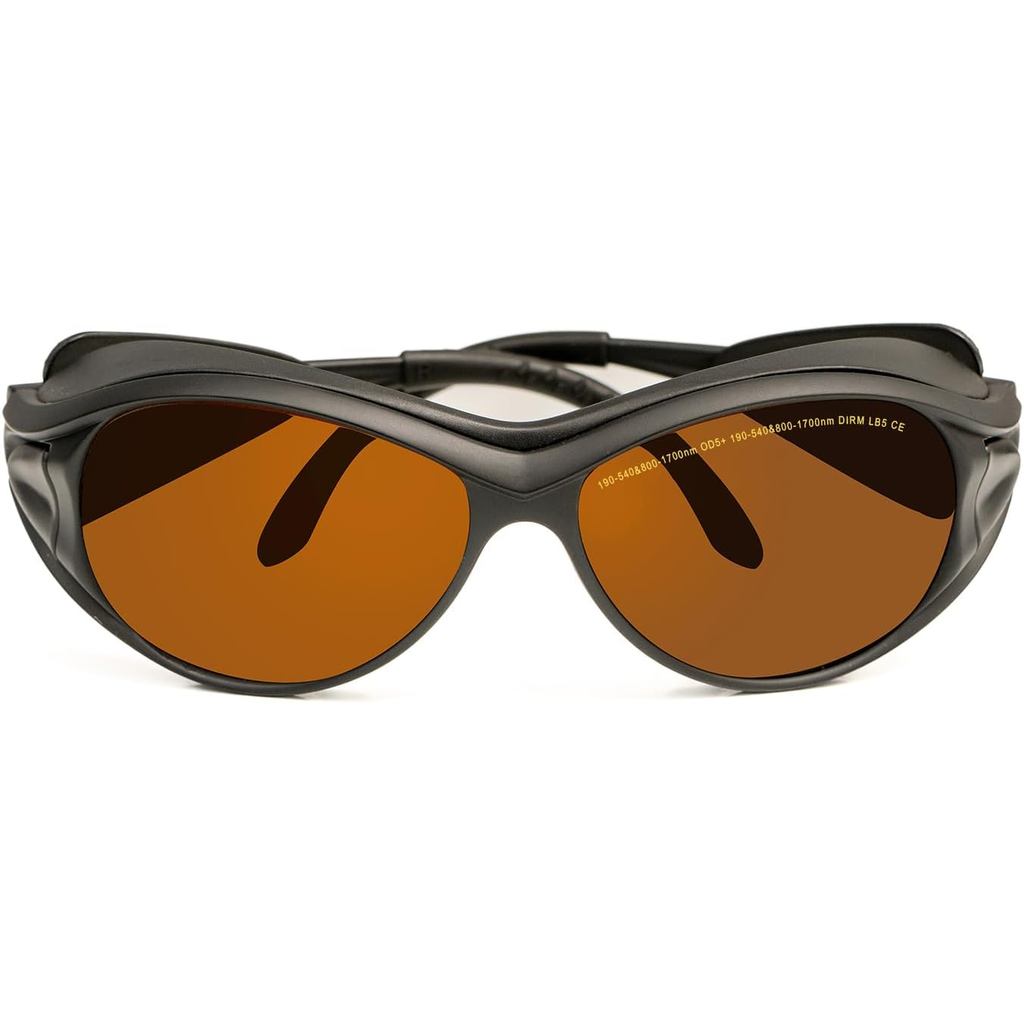 Laser Safety Glasses OD5+ 190-540nm & 800-1700nm - Yag, Blue, Green Laser และ UV Light Eye Protectio