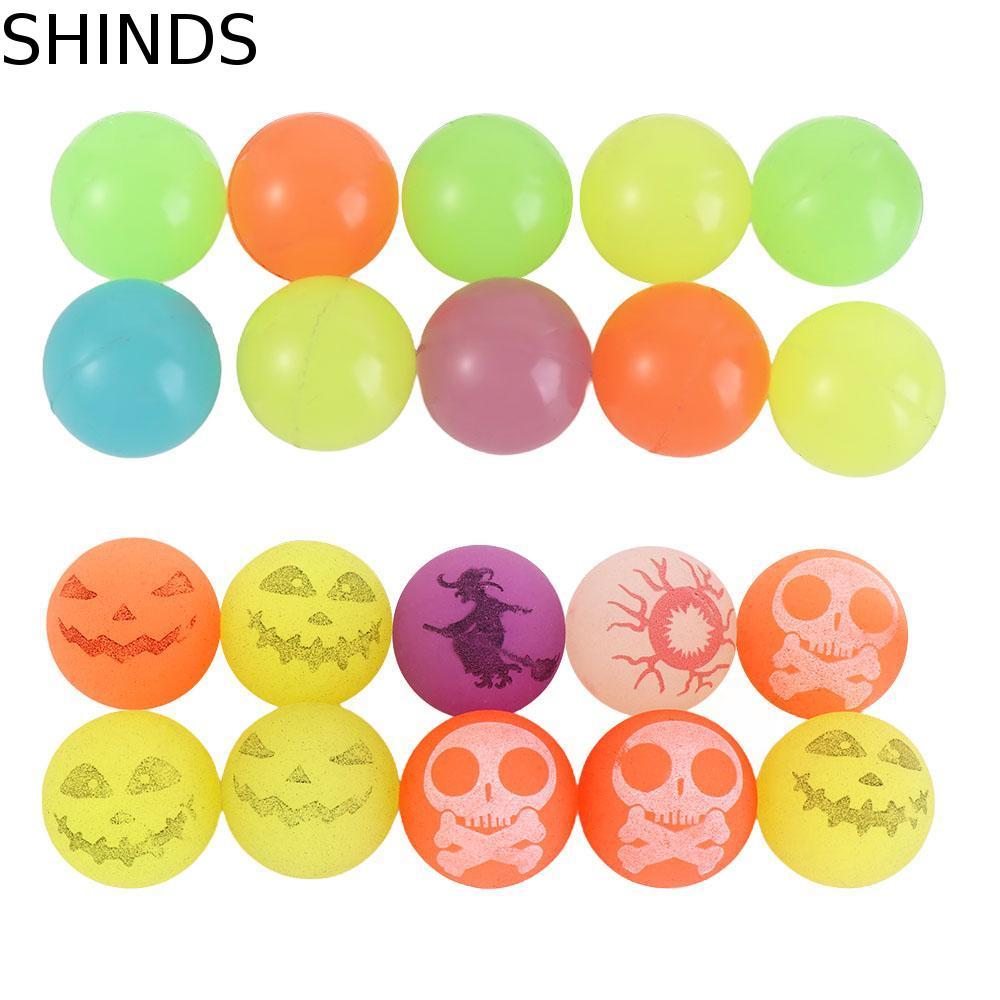 SHINDS 10 ชิ้น/เซ็ตฮาโลวีน Bouncy Balls, ยืด Eyeballs น่ากลัว Bouncy Eyeball, สนุกน่ากลัว 32 มม. Glo