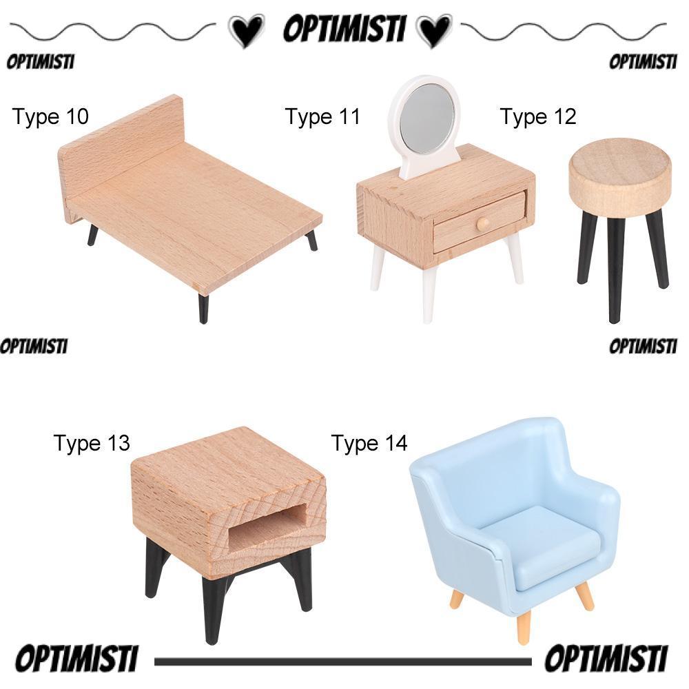 OPTIMISTIVF Mini Furnishing 1:12 Scale Dolls Accessories Scene Model TV Cabinet