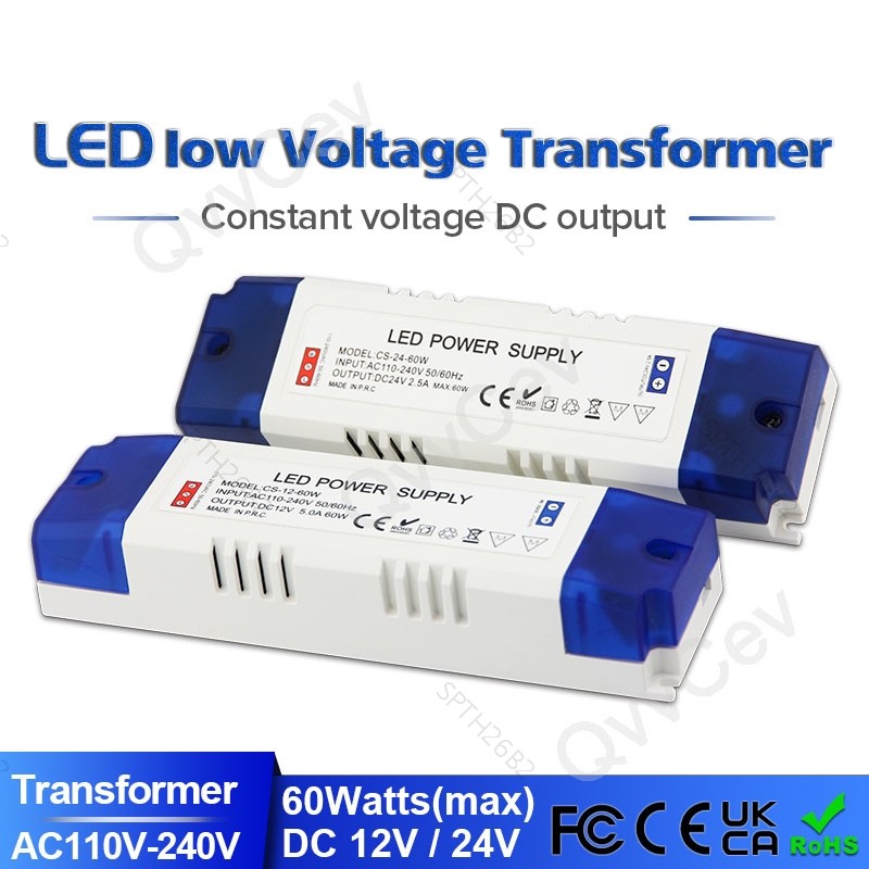 60W LED Driver Transformer 110-240V AC to DC 12V 5.0A DC 24V 4.2A 100W Switching Power Supply TH26B2