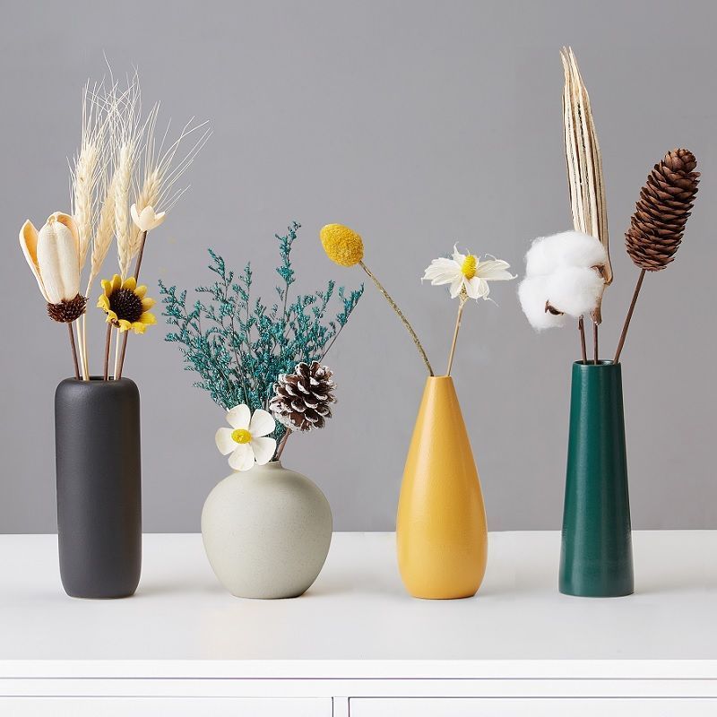 Nordic Simple Creativeแจกันขนาดเล็กสไตล์มูลค่าสูงดอกไม้ลูกตุ้มร้านอาหาร TV Shop B & B บรรจุภัณฑ์นุ่ม