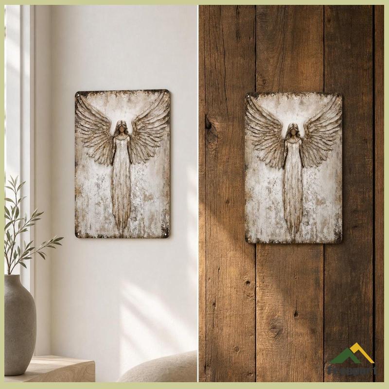 [Szgqmyyx1] แพ็ค Angel Wall Decor ของขวัญ Angel Wing Sign สําหรับห้องโถงห้องครัว 4 ชิ้น