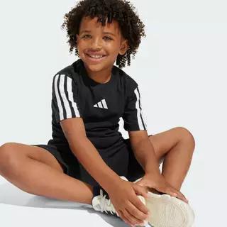 adidas ไลฟ์สไตล์ เสื้อยืดเด็ก Essentials เด็ก สีดำ JE0317