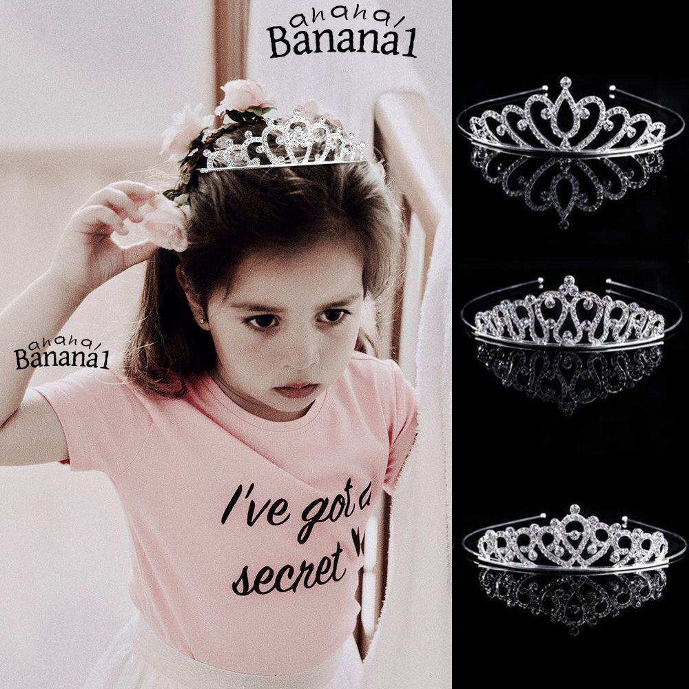 BANANA1Z4 Queen Princess Crown สําหรับผู้หญิงเครื่องประดับผมแฟชั่นเจ้าสาวเครื่องประดับผม