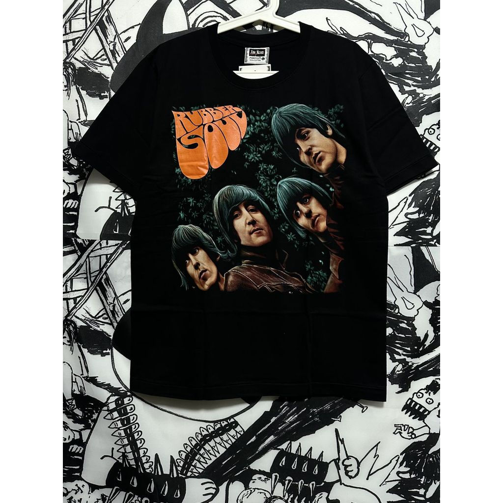 [มีสินค้าในสต็อก][แบรนด์แฟชั่น] เสื้อยืดแขนสั้นผ้าฝ้ายแท้สำหรับผู้ชายและผู้หญิง The Beatles Thai รุ่