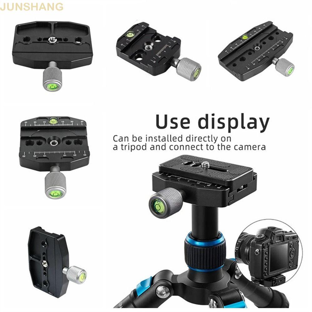 JUNSHANG ที่หนีบกล้อง QUICK RELEASE, Ball Head Mount อลูมิเนียมแผ่น QUICK RELEASE, อาชีพ DSLR SLR 3/8 ถึง 1/4 สกรูขาตั้งกล้อง Monopods CLAMP กล้อง Monopod
