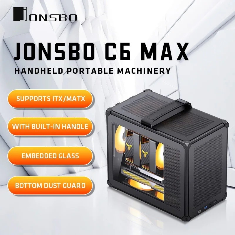 JONSBO C6 MAX ตาข่าย Handle MATX กรณีติดตั้งเครื่องมือฟรีขนาดกะทัดรัด Tower พร้อม Cooling ที่ยอดเยี่