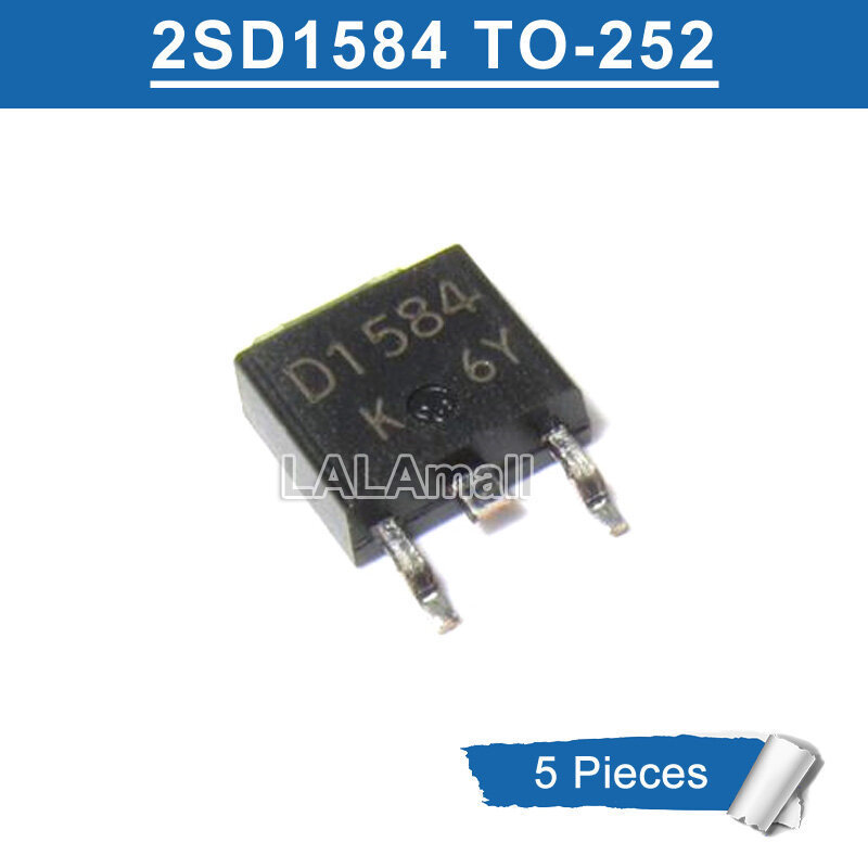 5 ชิ้น D1584 2SD1584 TO-252 3A/60V NPN ทรานซิสเตอร์ใหม่