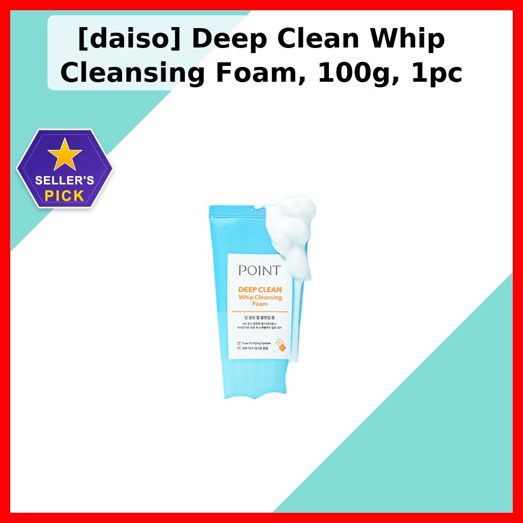 [daiso] โฟมล้างหน้า Deep Clean Whip 100g, 1 ชิ้น / โฟมล้างหน้าเกาหลี / สูตร Deep Clean by mintcandy
